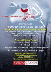 Masterclass. I Coup De Coeur in degustazione. Domenica 12 gennaio ore 11:30