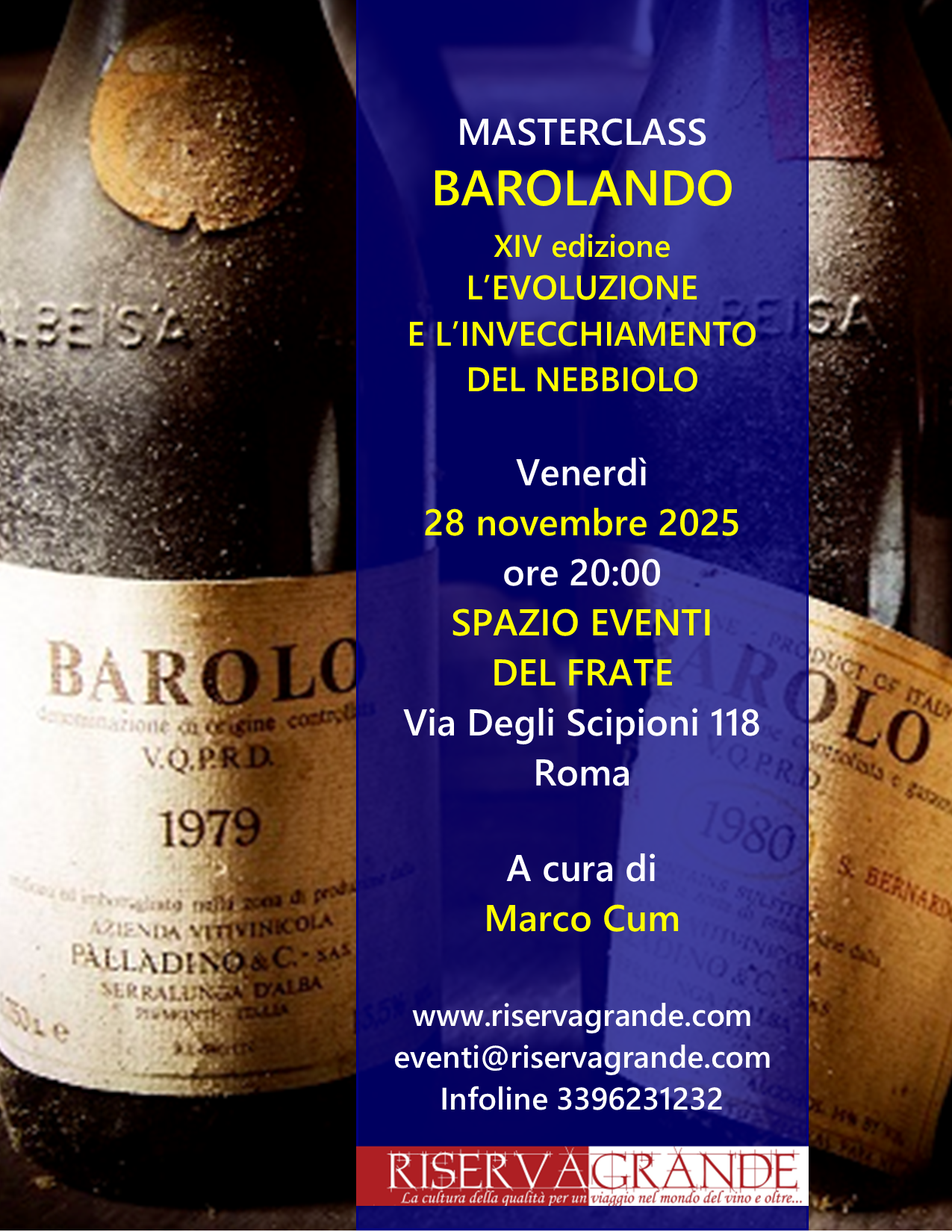 Masterclass Barolando. Venerdì 28 novembre 2025 ore 20:00