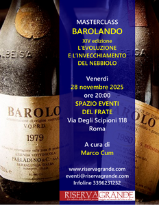 Masterclass Barolando. Venerdì 28 novembre 2025 ore 20:00
