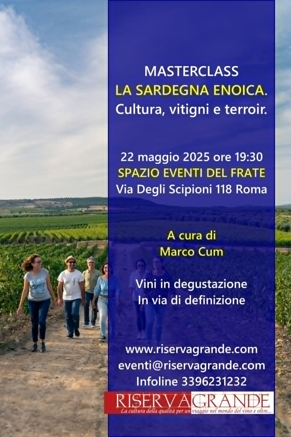 La Sardegna Enoica. Cultura, vitigni e terroir. Giovedì 22 maggio 2025 ore 19:30