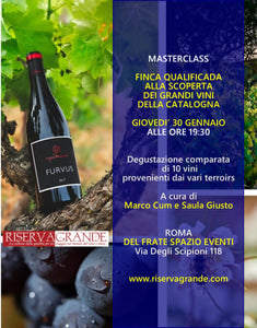 Masterclass. Alla Scoperta dei grandi terroirs della Catalogna. Giovedì 30 gennaio 2025 ore 19:30